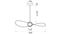 Lampa APP652-1CP 80cm Black