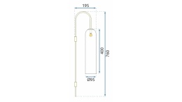 Lampa APP664-1W Gold/White