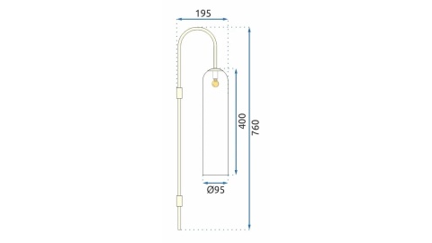 Lampa APP664-1W Gold/White