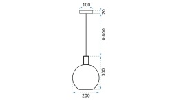 Lampa APP666-1CP Gold/White
