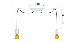 Lampa APP681-8CP Spier Rope