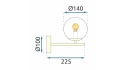 Lampa APP684-1W Gold