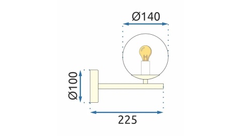 Lampa APP684-1W Gold