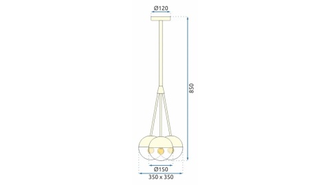 Lampa APP687-3CP Black