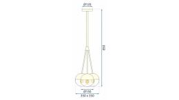Lampa APP688-3CP Gold