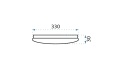 Lampa APP756-1C 18W-33cm