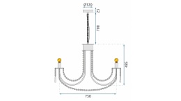 Lampa APP766-8CP