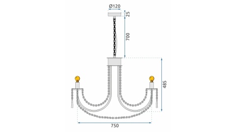 Lampa APP766-8CP