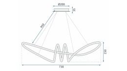 Lampa APP824-CP Long Gold