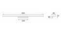 Lampa APP838-1W Flat 80cm Gold