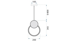 Lampa APP852-CP Black