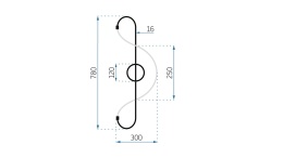 Lampa APP858-W Long Gold