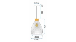 Lampa APP897-1CP Black