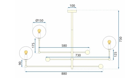 Lampa APP919-6CP