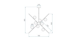 Lampa APP998-12CP Gold