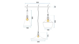 Lampa Costa Set Black APP083-3CP