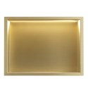 PÓŁKA WNĘKOWA LED 30x45x10 cm BRUSH GOLD