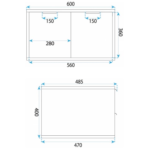 Szafka łazienkowa biała REA CORE 60 cm