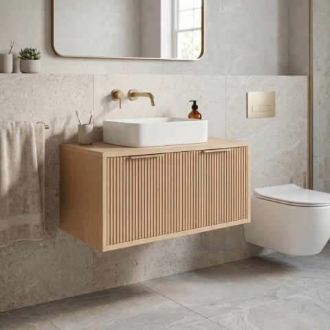 Szafka łazienkowa beige REA CORE 80 cm