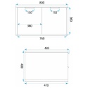 Szafka łazienkowa brązowa REA CORE 80 cm