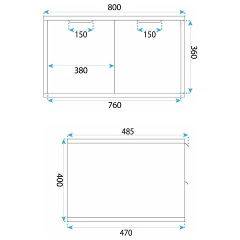 Szafka łazienkowa brązowa REA CORE 80 cm