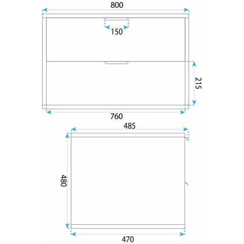 Szafka łazienkowa beige REA MONO 80 cm