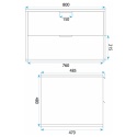 Szafka łazienkowa brązowa REA MONO 80 cm