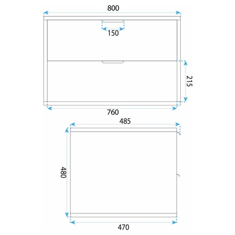 Szafka łazienkowa brązowa REA MONO 80 cm