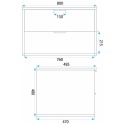 Szafka łazienkowa biała REA MONO 80 cm