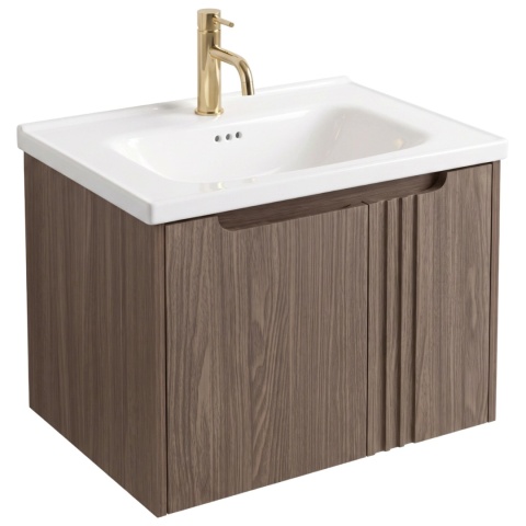 Szafka łazienkowa z umywalką REA RIVO DARK DB86-60L-1 60 cm