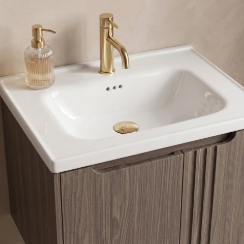 Szafka łazienkowa z umywalką REA RIVO DARK DB86-60L-1 60 cm