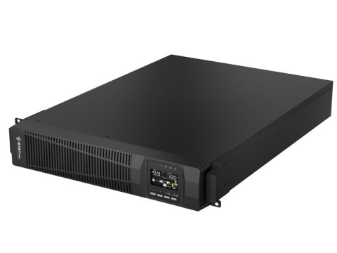 Zasilacz awaryjny UPS Rack 3000VA/2700W, 220V/50Hz, TFT LCD obrotowy, SNMP/USB/RS232/EPO, ochrona RJ45, VRLA 6×9Ah, gniazdo bate