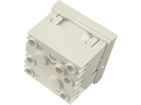 Gniazdo elektryczne 45x45, białe - 2P+Z ALANTEC
