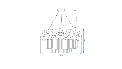 Lampa APP1473-CP Gold 60cm
