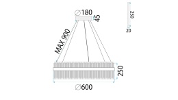 Lampa APP1516-CP60 Chrom