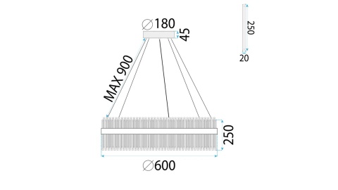 Lampa APP1525-CP60/80 Chrome