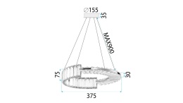 Lampa APP1527-CP40 Chrom