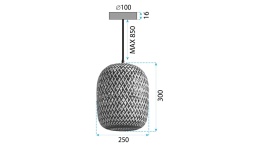 Lampa sufitowa boho APP1542-1CP