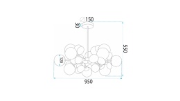 Lampa APP1565-12 White Gold