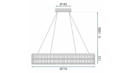 Lampa APP1569-CP Gold 80cm