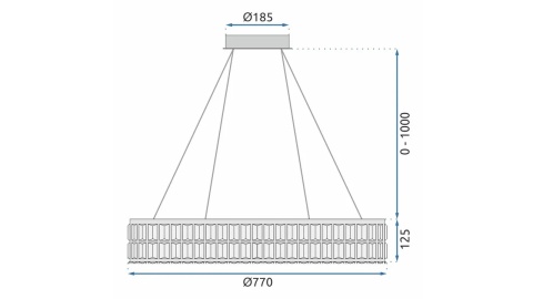Lampa APP1569-CP Gold 80cm