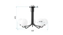 Lampa APP1578-5CP Black Mat