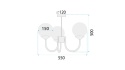 Lampa APP1579-3CP Gold Mat