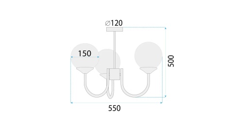 Lampa APP1579-3CP Gold Mat