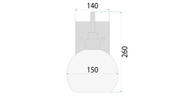 Lampa APP1580-1W B/G Transparen
