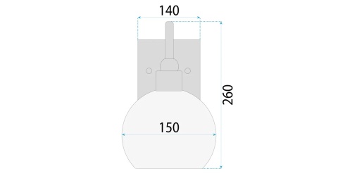Lampa APP1580-1W B/G Transparen