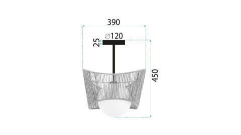 Lampa sufitowa Boho APP1589-1CP