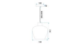 Lampa APP1591-1CP Nature Mat
