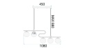 Lampa APP1599-5CP Gold