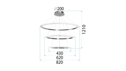 Lampa APP1609-3C Gold